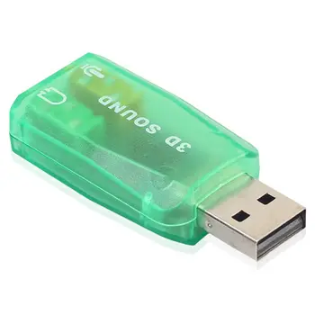 

AAAJ-USB Audio Adapter, External Adapter Sound Card with Speaker Headphone and Microphone Jack for USB Audio Device