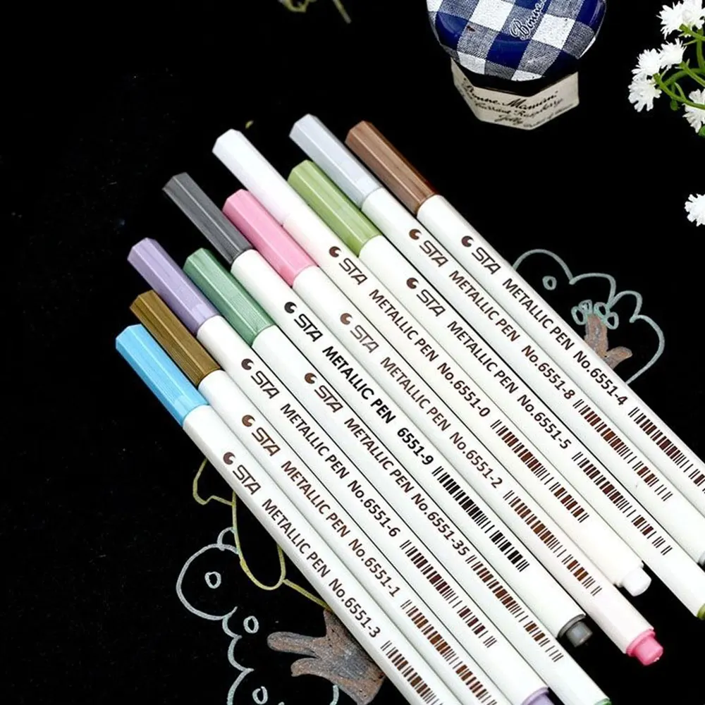 Marker Pen 10Pcs/Box ABS Photos Writing Tool School High Quality Gifts Graffiti Car Tyre Stationery Non-Toxic
