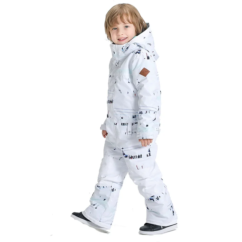 

Gsou Snow Winter Children's One-Piece Ski Suit Boy And Girl Skiing Suit Sport Snow Suit