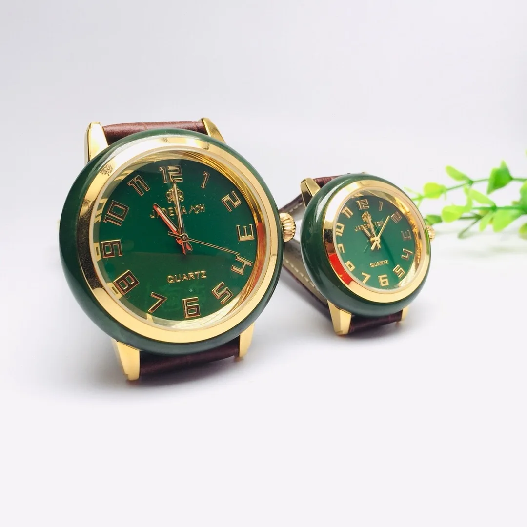 Бренд класса люкс Jade наручные часы Мужские кварцевые новые топ часы для влюбленных модный тренд Популярные карнавал Ретро Деловые женские часы