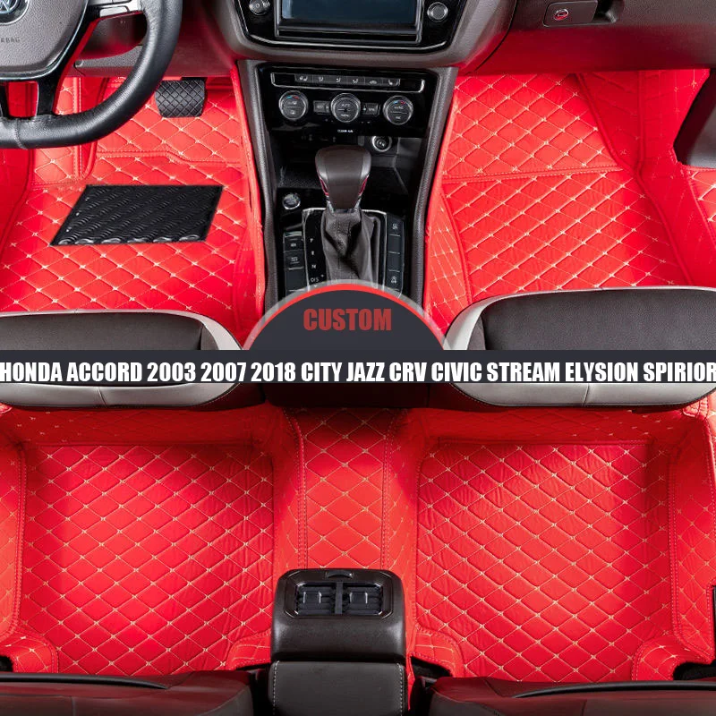 Custom Car Floor Mats for Honda Accord 2003 2007 2018 City Jazz Crv