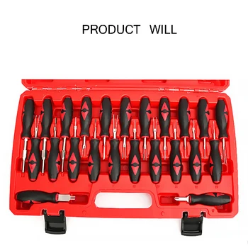

23 Pcs Universal Automotive Terminal Release Tool Set Removal Tools Car Power Cord Pressure Clip Pin Extractor Kit