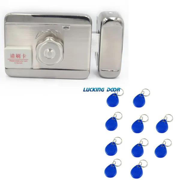 lock and 10 id card DC 12 В электронный RFID дверной замок, умный электрический замок, магнитный индукционный дверной вход, система контроля доступа - Цвет: lock and 10 id card