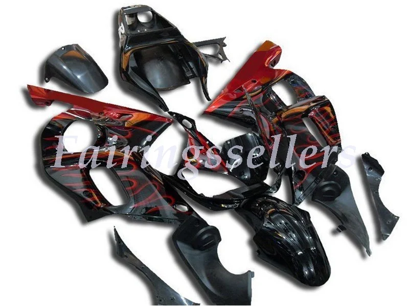 3 бесплатные подарки ABS обтекатель комплект подходит для YAMAHA YZF-R6 1998 1999 2000 2001 2002 Полный обтекатели на заказ блеск белого и голубого цвета - Цвет: Red Flame Black