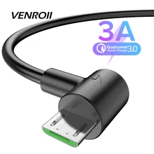 1 м 2 Micro USB кабель 3A Быстрая зарядка Kable для huawei samsung Xiaomi LG