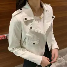 Новое поступление женские осенние зимние куртки и пальто из искусственной мягкой кожи Офисная женская уличная одежда из искусственной кожи с длинным рукавом на молнии зеленого и черного цвета