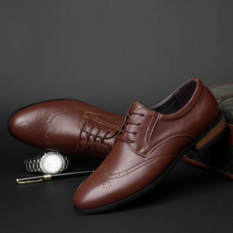 Genuine leather men shoes Classic leather shoes men Business casual shoes oxford shoes for men