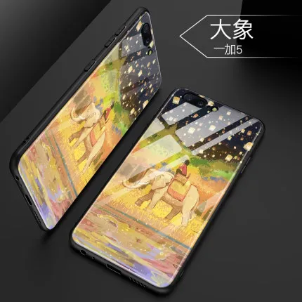 Чехол из закаленного стекла для oneplus 5 A5000, чехол, мягкая силиконовая рамка, Жесткий Чехол для oneplus 5 1+ 5, чехол oneplus 5, чехол s, чехол для телефона - Цвет: A10