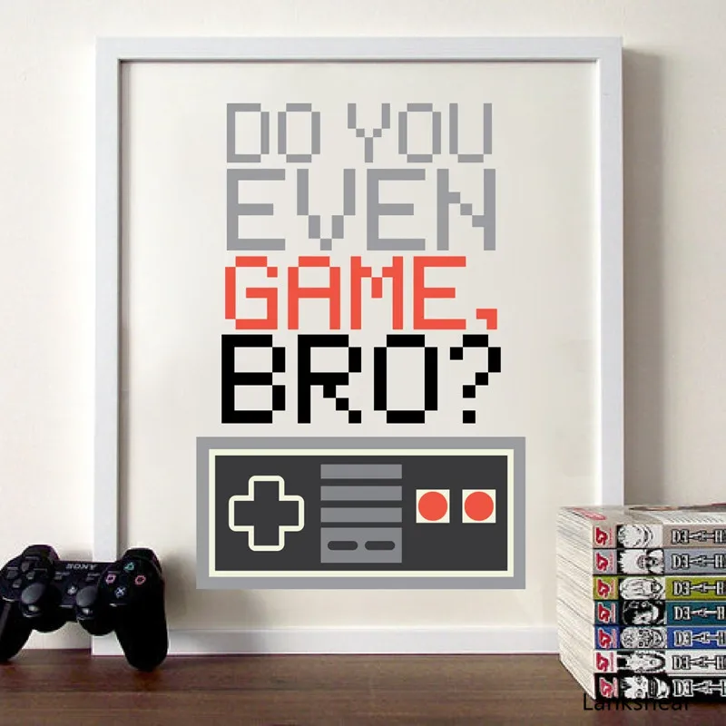 Games Controller Canvas Painting Wall Pictures Do You Even Game Bro Gamer Video Canvas Art Prints And Poster Boys Room Decor