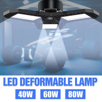 

LED Light E27 Deformable Garage Lamp 40W 60W 80W Warehouse Workshop Lamp LED Industrial Lighting 220V Lights LED Bombilla Bulb
