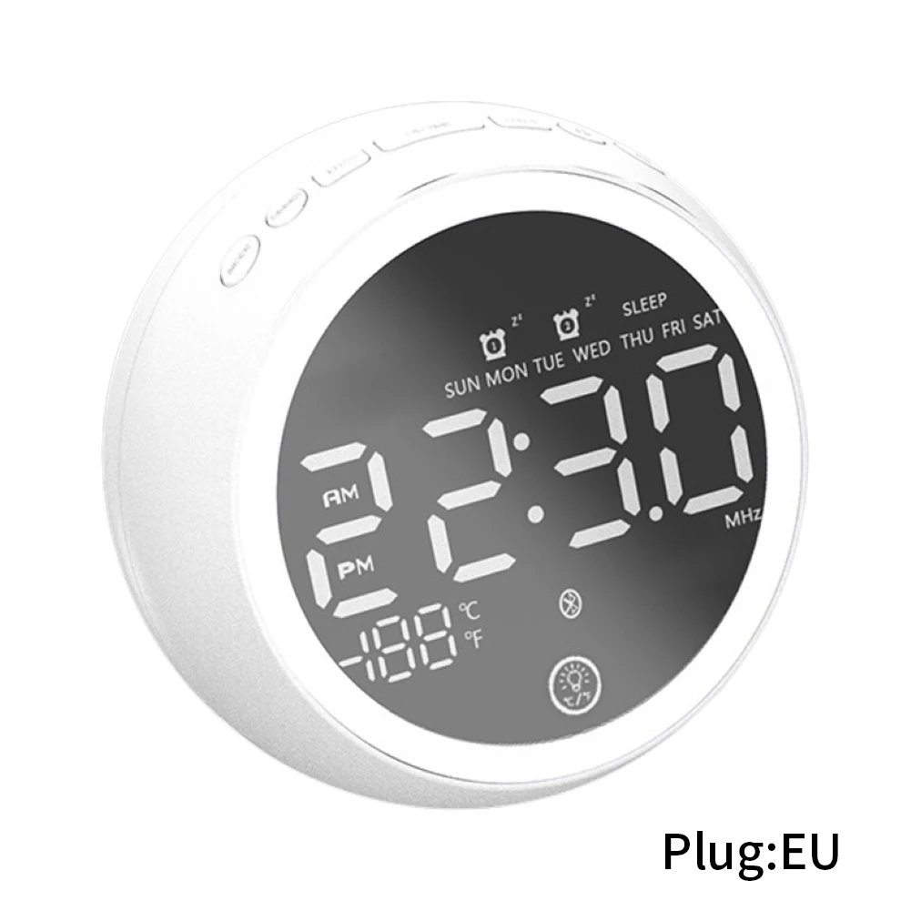 Зеркало Тип Bluetooth динамик таймер сна Повтор спальня домашний Декор Led FM радио гостиная цифровой будильник музыкальный плеер