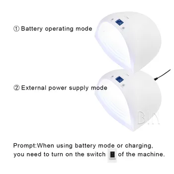 

60W Nail Lamp Infrared intelligent induction Built-in lithium battery Dry quickly and efficiently in 30s 27pcs LED beads