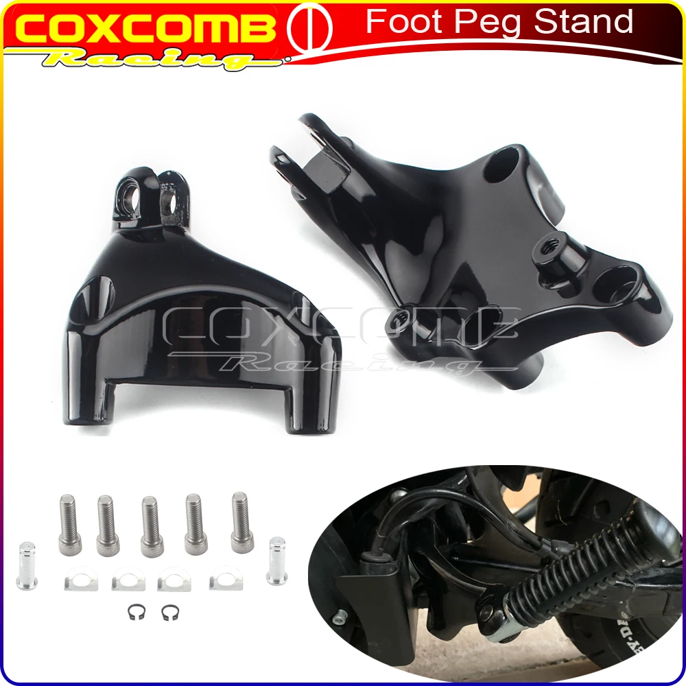 Мотоциклетные черные/хромированные задние пассажирские Footpegs комплект крепления