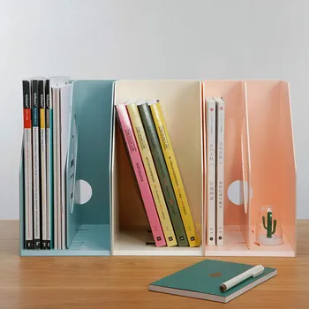 

Detachable Magazine File Storage Rack DIY Office Sundries Book Stand Table Document Filing Box Organizer Bookends