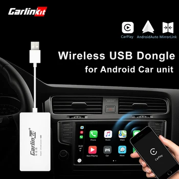 

Carlinkit Wireless Carplay Smart Link Apple CarPlay Dongle for Android Navigation Player USB Carplay Dongle Android Auto White