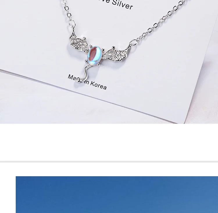 Senz shi MORI Series Necklace Women's Hipster Little Devil Pendant Moonstone Choker Women's Manufacturers Wholesale
