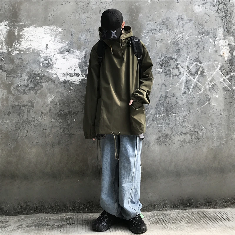 Neploe Осень Harajuku куртка с капюшоном Женская Для мужчин Винтаж Повседневная флисовая куртка для мужчин, с длинным рукавом, уличные, тонкая верхняя одежда 55056