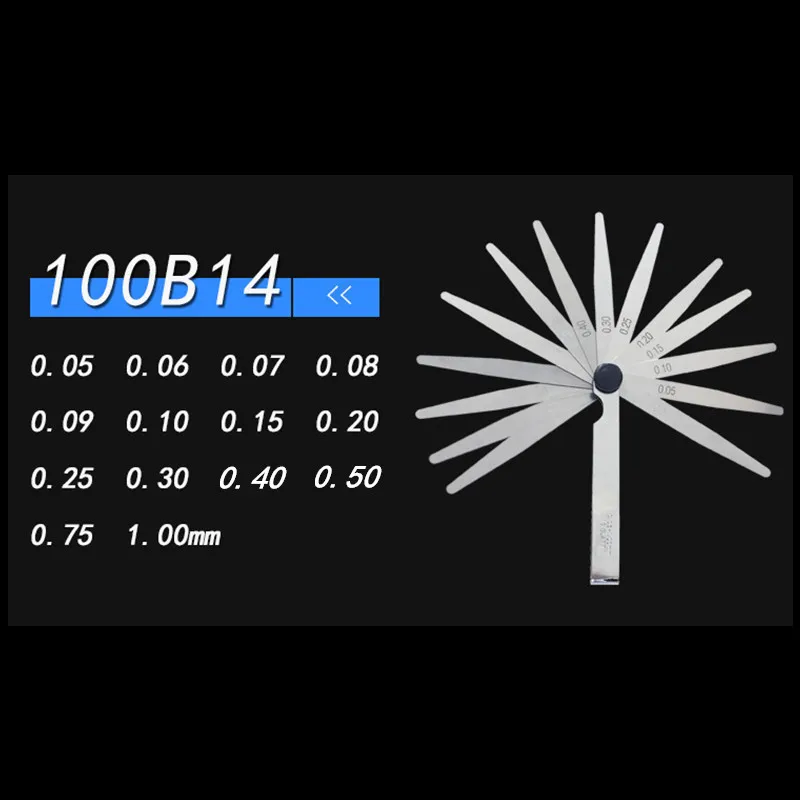 1 Набор Метрическая щупа/13/14/20 лезвия 0,02-1,00 мм для измерения инструменты