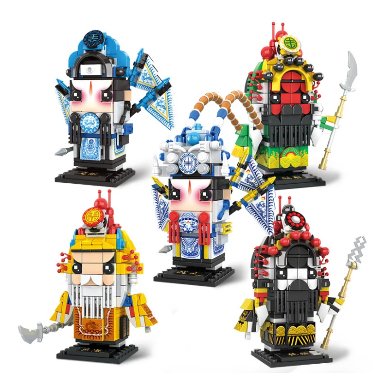 

2020 new Chinese Traditional opera characters Building Blocks Romance of The Three Kingdoms Brickheadz Bricks Kids Toys Gifts
