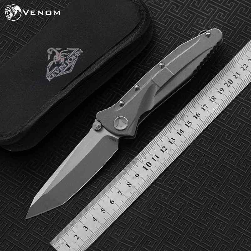 Складной нож VENOM kevin john Delta лезвие S35VN титановая ручка для кемпинга охоты выживания
