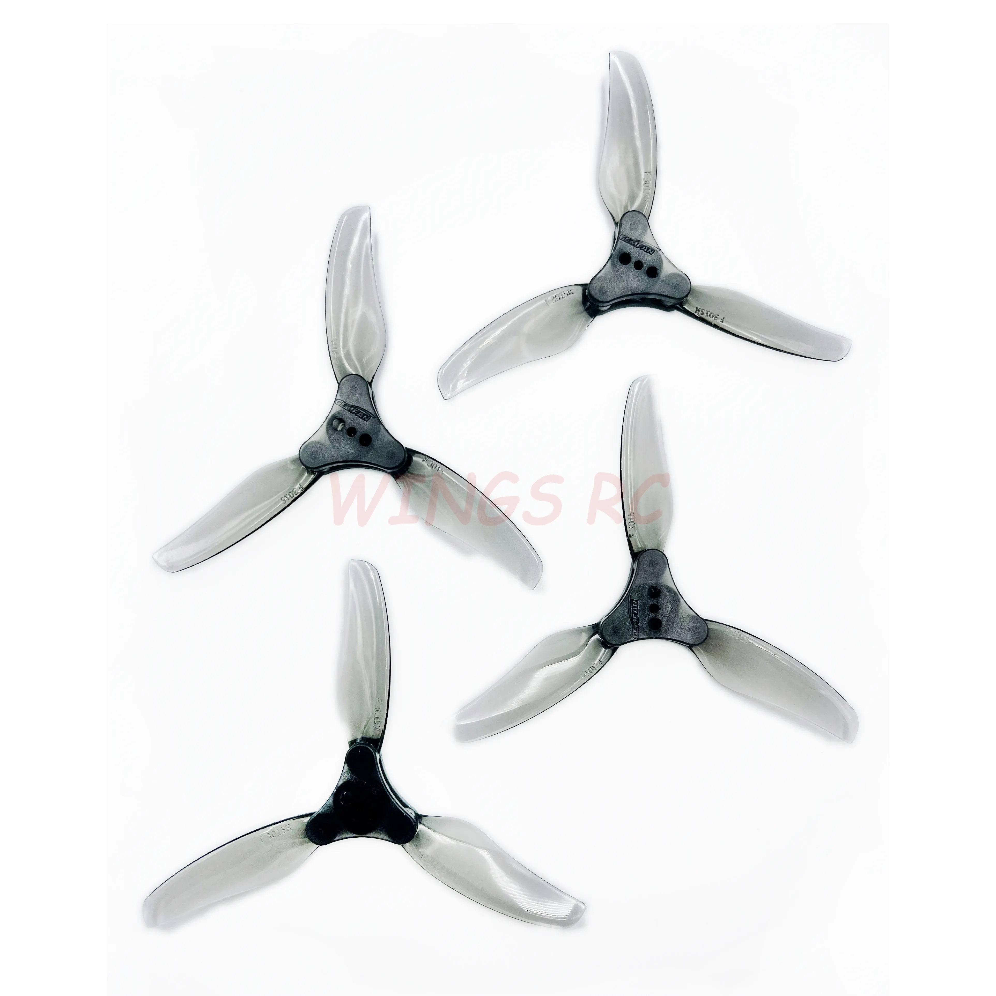 Hélices FPV 6030 pour drone, gros plan sur le moyeu et les vis de fixation