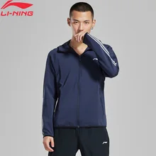 Li-Ning мужской тренировочный свитер из 91% полиэстера и 9% спандекса, удобная спортивная верхняя одежда с подкладкой AWDN345 CJAS18