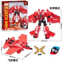 

New MiniForce Transformation Action Figure Toys Agent Toys X Volt Semey Air Force Kids Toys For Boys Holiday Gifts 4 style