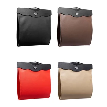 

Hot New Car Trash Can Car Seat Back Storage Storage Box Hide Folding Storage Bag Multi-Function Led Light Garbage Bag