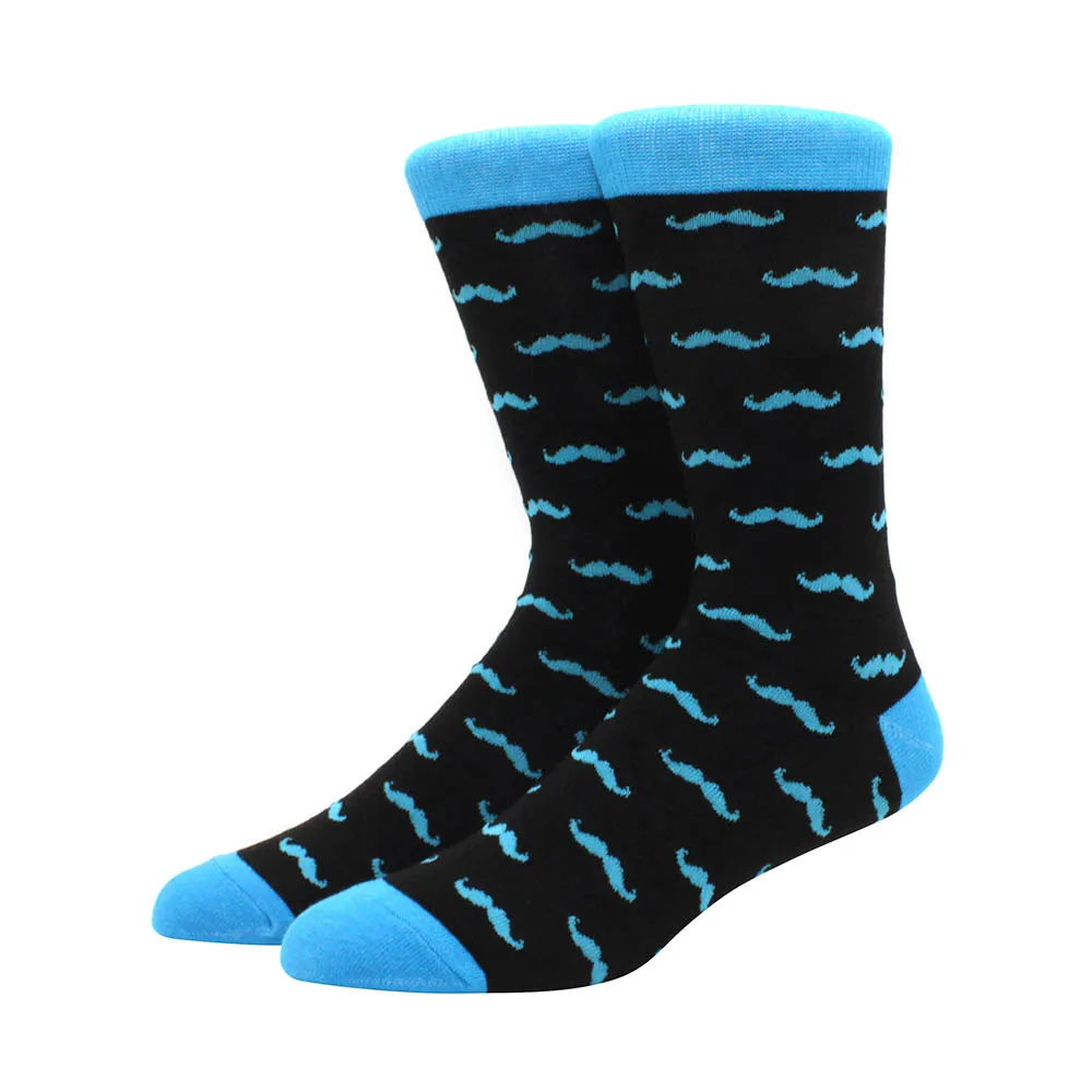 Vibrant Hiphop Cotton Men's Socks - Harajuku Fun Animal Design