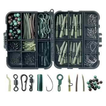 

2019 New 180Pcs/152Pcs/225Pcs Carp Fishing Tackle Kit Including Hooks Swivels Beads Lead Sinker Sleeves Baits Terminal Tackle