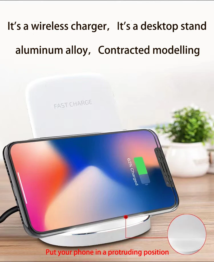 Беспроводное зарядное устройство Qi с двойной катушкой 30 Вт для iPhone 11 12x 8 10 plus