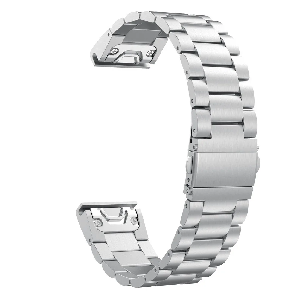 20mm 22mm 26mm Stainless Steel Strap for garmin fenix 5 5X 5S Plus Easy Fit Watch Strap Band Bracelet for garmin fenix 6 6x Pro