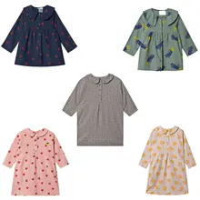 Коллекция года, новое осенне-зимнее платье для девочек с принтом «Бо» Детское платье принцессы