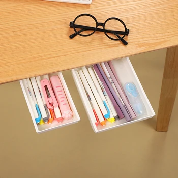 

1pc Creative High Capacity Desk Drawer Pencil Storage Case Desktop Sundries Storage Box for Stationery School Supplies Decor