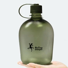 1Л большая емкость спортивная бутылка дорожная портативная бутылка для воды военный фанат плоский чайник наружная Спортивная бутылка