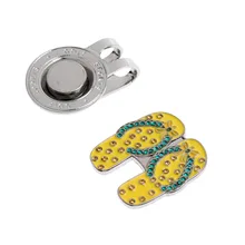 Прочный Bling сандалии тапочки шляпа клип мяч для гольфа маркер Подходит для Гольф кепки козырек