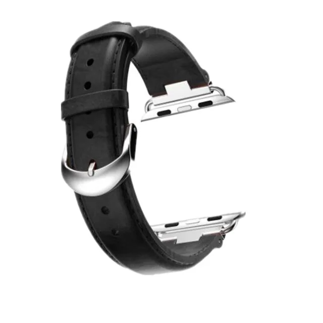 Black -2 Ремешок из натуральной кожи для Apple Watch серии 5 4 3 2 Стразы браслет с бриллиантами для iWatch ремешок 38 мм 40 мм 42 мм 44 мм ремни - Цвет ремешка: Black -2