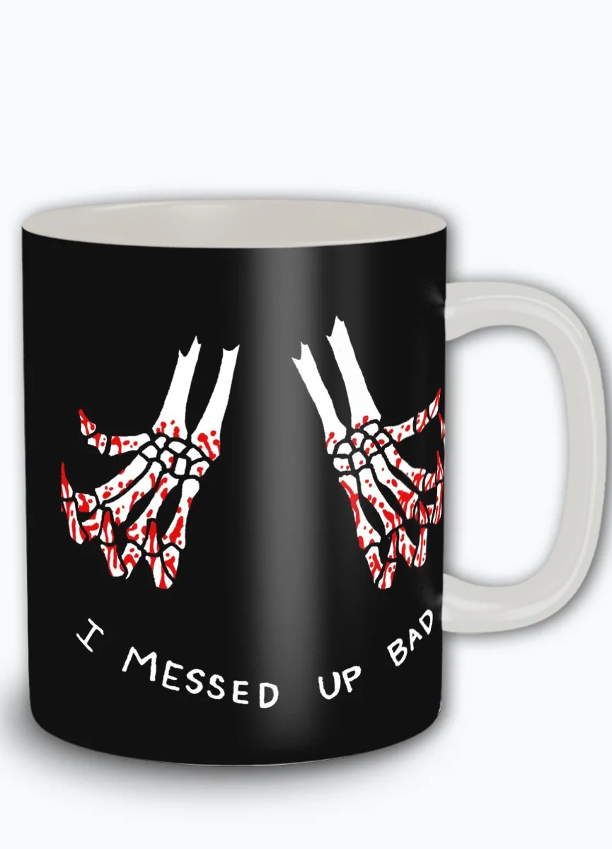 Sparkling White mix skull Gothic skeleton-4067 mug cup Pialat for tea coffee water | Дом и сад