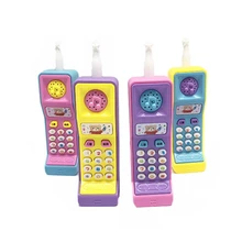 1PCs Kids Telephone Machine Cell Phone Toy Learning Machine Point Reading Machine Plastic Electric Study Electronic Vocal Toys