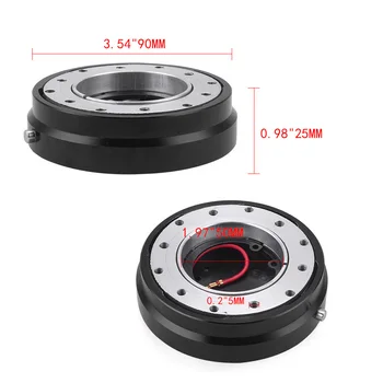 

Car Hub Adapter Steering Wheel Boss Kit Black Accessories Parts Safety