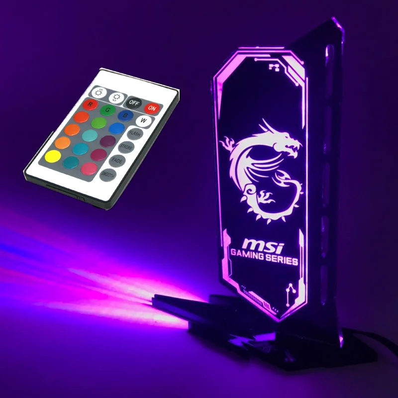 Сделай Сам акриловые вертикальный GPU кронштейн RGB подсветкой видеокарты