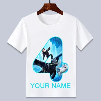 

2019 hot how to train your dragon white happy birthday gift t shirt baby boys and girls Cartoon t shirt, BAL576
