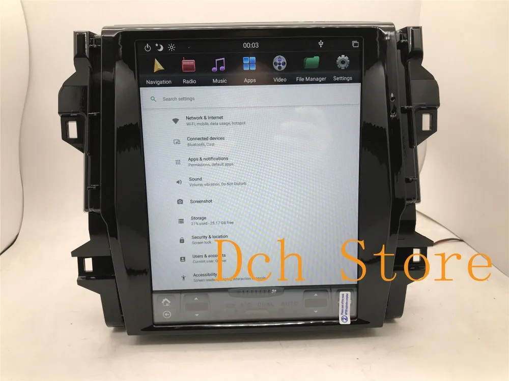 12,1 дюймов вертикальный tesla стиль Android 8,1 автомобильный dvd-плеер gps навигация для Toyota Fortuner carplay px6
