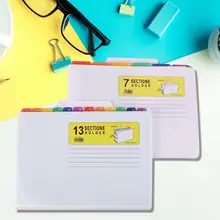 Новая папка для файлов, 7 карманов, инновационная, практичная, водонепроницаемая, красочная, органайзер для файлов для экзамена, офиса