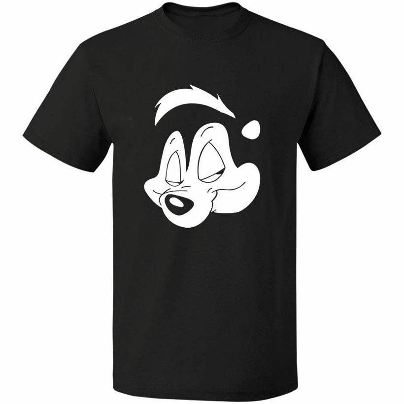 Pepe Le Pew/мужская черно-белая футболка с логотипом несколько цветов и размеров |