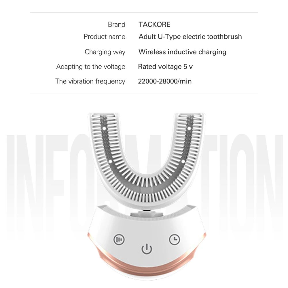 360 Sonic Electric Toothbrush Automatic Electronic Brush Smart U Type Teeth UV Disinfection Ultrasonic Toothbrush Blue Light 360 Sonic Electric Toothbrush Automatic Electronic Brush Smart U Type Teeth UV Disinfection Ultrasonic Toothbrush Blue Light