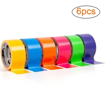 

1 /6 /12Pcs 5x120cm Multi Colored Duct Tape Fun DIY Art Kit For Kids Craft Paper Tape Set Colorful Masking Cinta Adhesiva Tapes