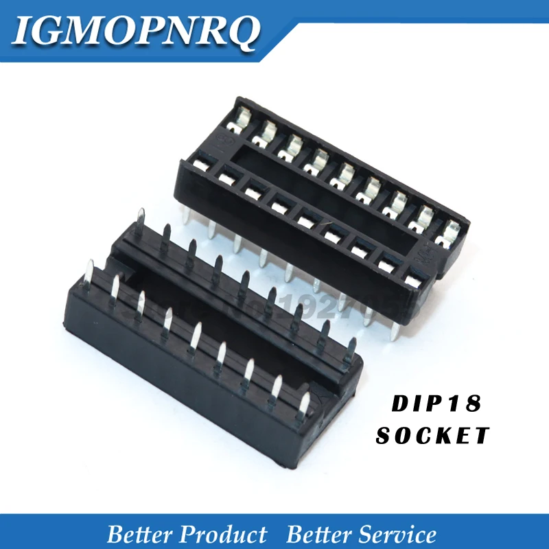 10 шт. DIP 18 IC socket тестовая розетка микросхемы 18PIN DIP-18 адаптер 2 54 мм | Электронные