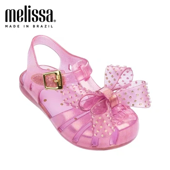 

Mini Melissa Big Bow Girl Sandals 2020 New Girl Jelly Sandals Kids Sandals Children Beach Shoes Non-slip Toddler Shoes