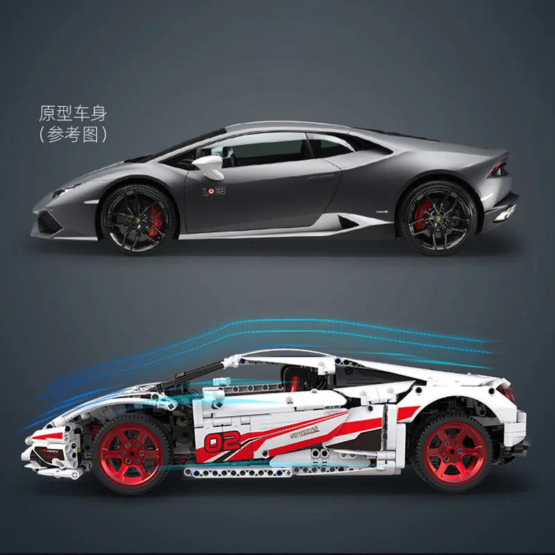 DHL 20086 Technic Машинки Игрушки RC автомобиль Lamborghinis Huracan LP610 Супер гоночный автомобиль строительные блоки кирпичи детские игрушки подарок на день рождения